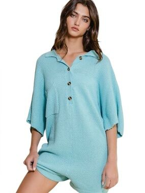 690:  BUCKETLIST NEW ROMPER AQUA (H18)